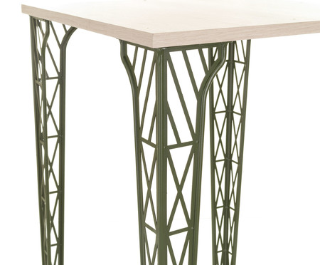 Mesa Lateral Eiffel Verde Oliva e Legno | WestwingNow