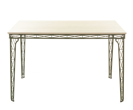 Mesa Eiffel   4 Lugares Verde Oliva e Legno | WestwingNow