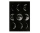 Placa de Madeira Estampada Fases da Lua, Preto, Branco | WestwingNow
