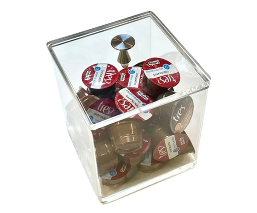 Porta Capsula Cubo Premium, Transparente | WestwingNow