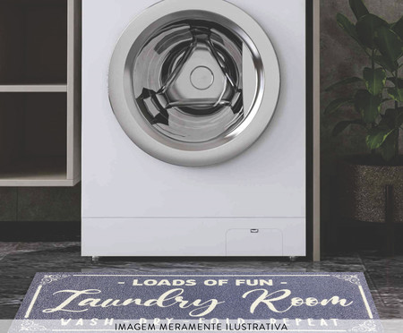 Tapete para Lavanderia Laundry Room Azul Jeans | WestwingNow