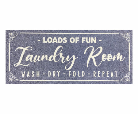 Tapete para Lavanderia Laundry Room Azul Jeans