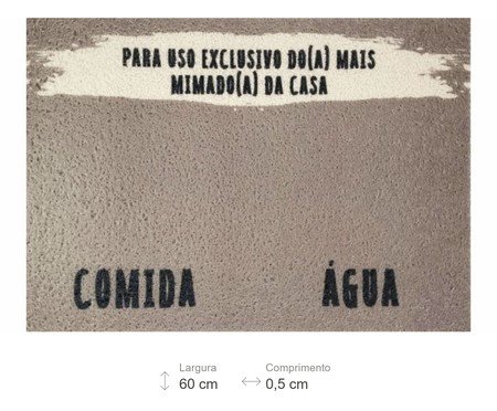 Tapete Comedouro Pet +Mimado Camurça | Westwing