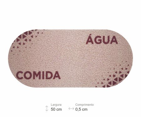 Tapete Comedouro Pet Elipse Rosa I | Westwing