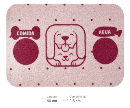 Tapete Comedouro Gato e Cachorro Rosa | Westwing