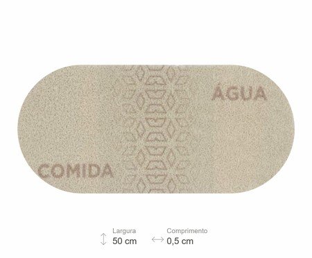 Tapete Comedouro Pet Elipse Bege | Westwing