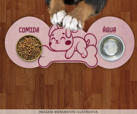 Tapete Alimentação Pet Formato Cachorro Rosa | WestwingNow