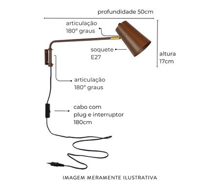 Arandela Rita Marrom Corten | Westwing