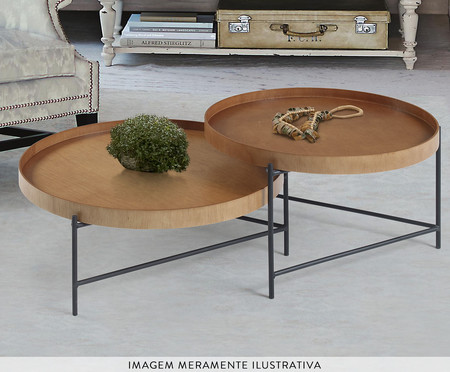 Mesa de Centro Debora Laminado com Base de Metal | WestwingNow