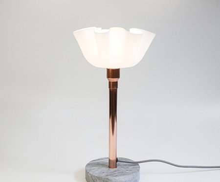 Luminária Lilly Lamp Bivolt - Branca e Acobreado | Westwing