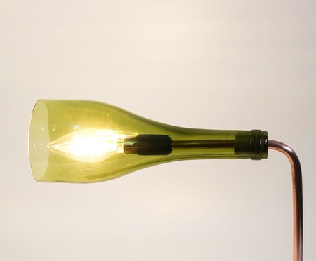 Luminária Bottle Lamp Bivolt - Verde e Acobreado | Westwing