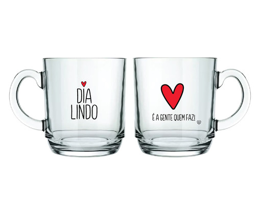 Caneca Dia Lindo, Transparente | WestwingNow