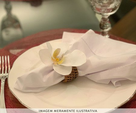 Anel para Guardanapo Orquídea Une Branco | WestwingNow