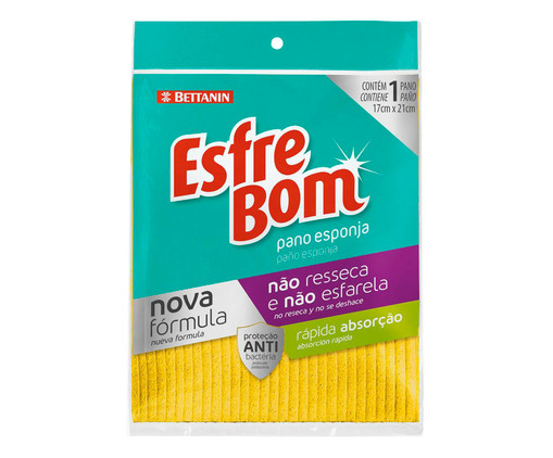 Esfrebom Pano Esponja Celulose, Amarelo | WestwingNow