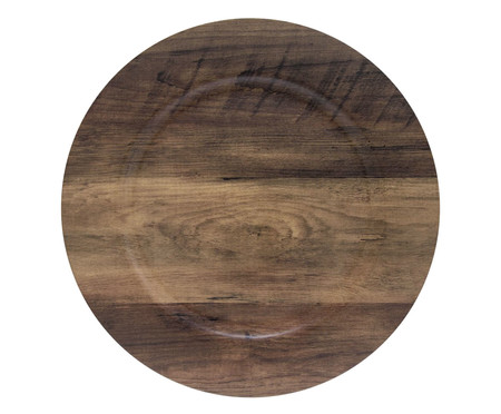 Sousplat Galles Flat Wood Dark