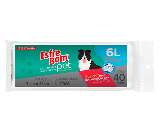 Saco para Lixo Pet Biodeg Rolo Esfrebom, Branco | WestwingNow