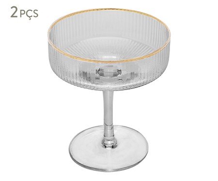 Jogo de Taças Coupe Dourada Lines Wolff | Westwing