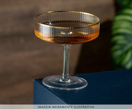 Jogo de Taças Coupe Dourada Lines Wolff | Westwing