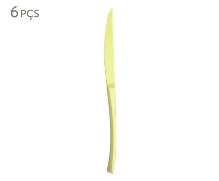 Jogo de Facas para Mesa em Inox Berna Champanhe Fosco Wolff | Westwing