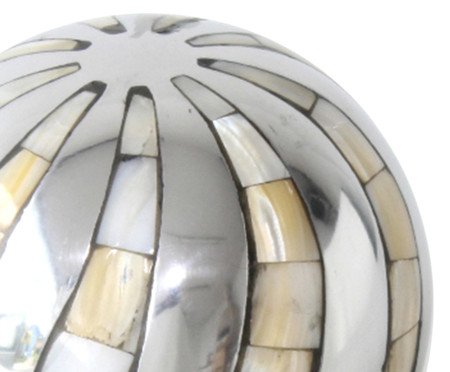 Esfera Decorativa em Madrepérola Steel Lines