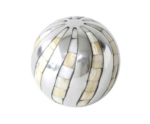Esfera Decorativa em Madrepérola Steel Lines, Prata ou Metálico | WestwingNow