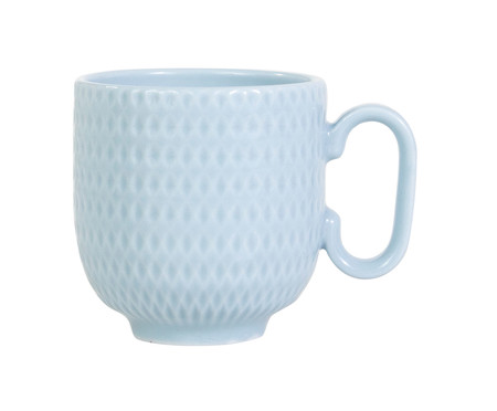 Caneca em Porcelana geometric Azul