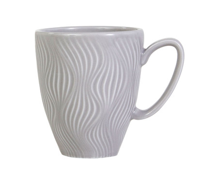 Caneca em Porcelana Sinuosa Cinza