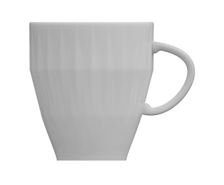 Caneca em Porcelana Diamante Branca