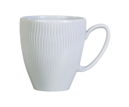 Caneca em Porcelana Shell Branca, Azul | WestwingNow