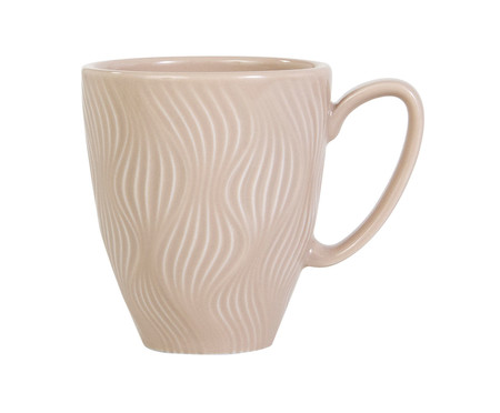 Caneca em Porcelana Sinuosa Creme