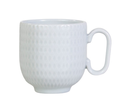 Caneca em Porcelana geometric Branca