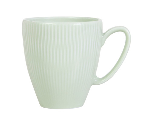 Caneca em Porcelana Shell Verde, Branco | WestwingNow