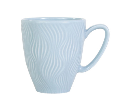 Caneca em Porcelana Sinuosa Azul