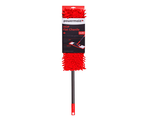 Mop em Inox Flat Chenile, Vermelho | WestwingNow