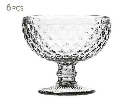 Jogo de Taças para Sobremesa Breah Transparente | Westwing