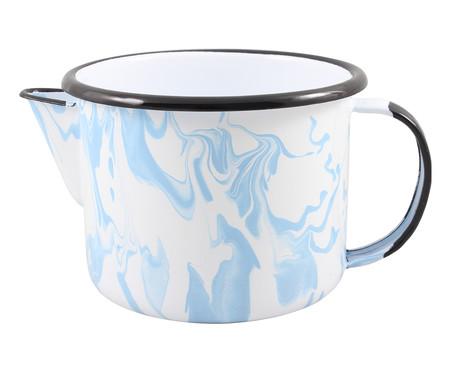 Caneca com Bico Marmorizado Azul Claro