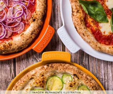 Forma de Pizza em Porcelana Nori Laranja | Westwing