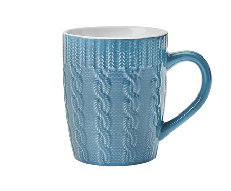 Caneca em Porcelana Winter Azul