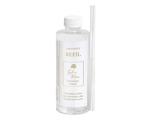 Refil Difusor de Aromas Sal e Mar - 300ml, Transparente | WestwingNow