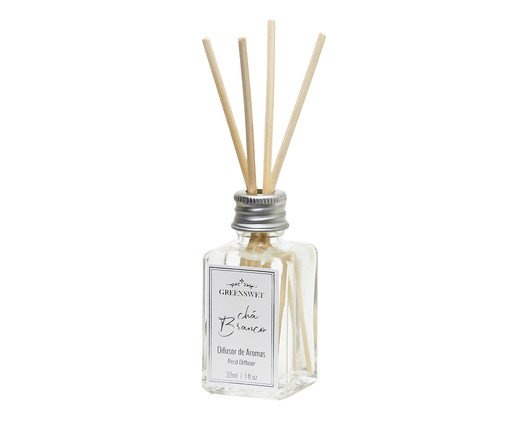 Difusor de Ambiente com Varetas Chá Branco Doul - 30ml, Transparente | WestwingNow
