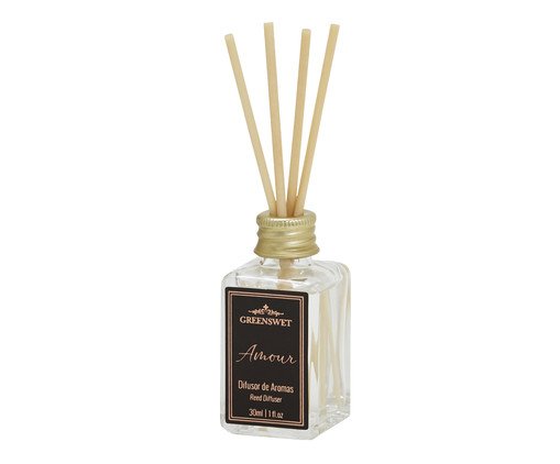 Difusor de Ambiente com Varetas Amour - 30ml, Transparente | WestwingNow
