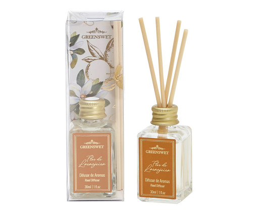 Difusor de Ambiente com Varetas Flor de Laranjeira - 30ml, Transparente | WestwingNow