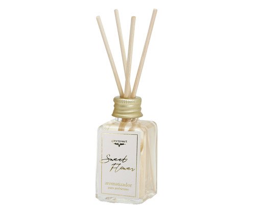Difusor de Ambiente com Varetas Sweet Flower - 30ml, Transparente | WestwingNow