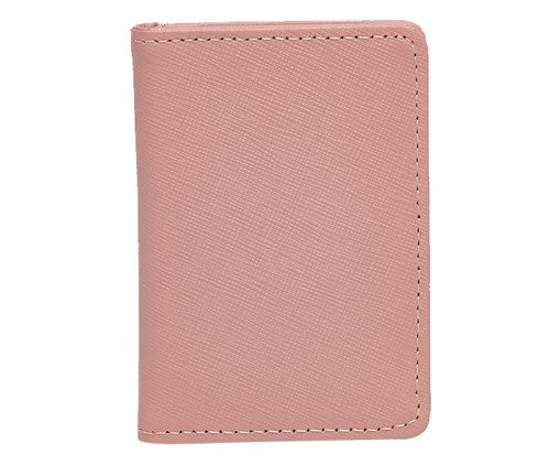 Carteira em Couro Mônaco Rosa Bebê, Rosa | WestwingNow