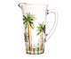 Jogo de Jarra e Copos Palm Tree Handpaint, Transparente | WestwingNow