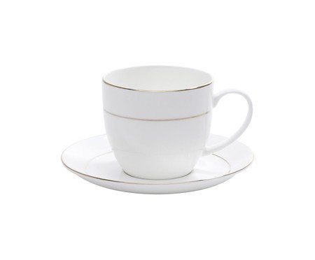 Aparelho de Jantar em Porcelana com Fio de Ouro Mônaco | Westwing