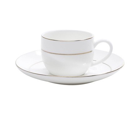 Aparelho de Jantar em Porcelana com Fio de Ouro Mônaco | Westwing