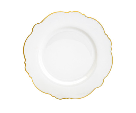 Aparelho de Jantar em Porcelana com Fio Dourado Maldivas | WestwingNow