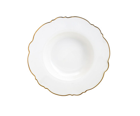 Aparelho de Jantar em Porcelana com Fio Dourado Maldivas | WestwingNow