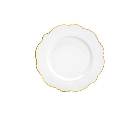 Aparelho de Jantar em Porcelana com Fio Dourado Maldivas | WestwingNow